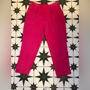 Banana Republic Fuchsia cropped satin pants